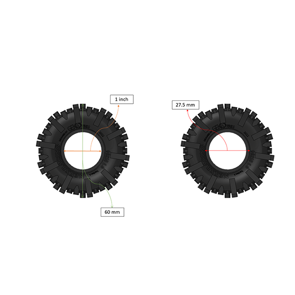 Tires, GK Series, CRAWLER, MUD TERRAIN, REARS, MEDIUM,