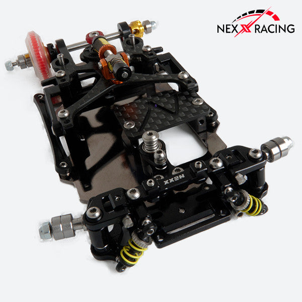 NX-300-B, CHASSIS, Specter, BRASS CHASSIS, & MOTOR PLATE with NX-126 Differential