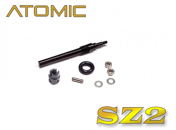 SZ2-09 CENTER DRIVE SHAFT, COUPLER, O-RING, PIN, WASHERS and NUTS