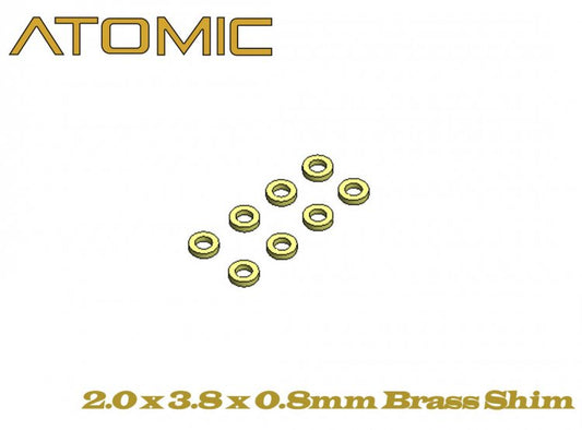 TS-160 SHIMS, Brass, 2.0 x 3.8 x 0.7mm (8) pcs